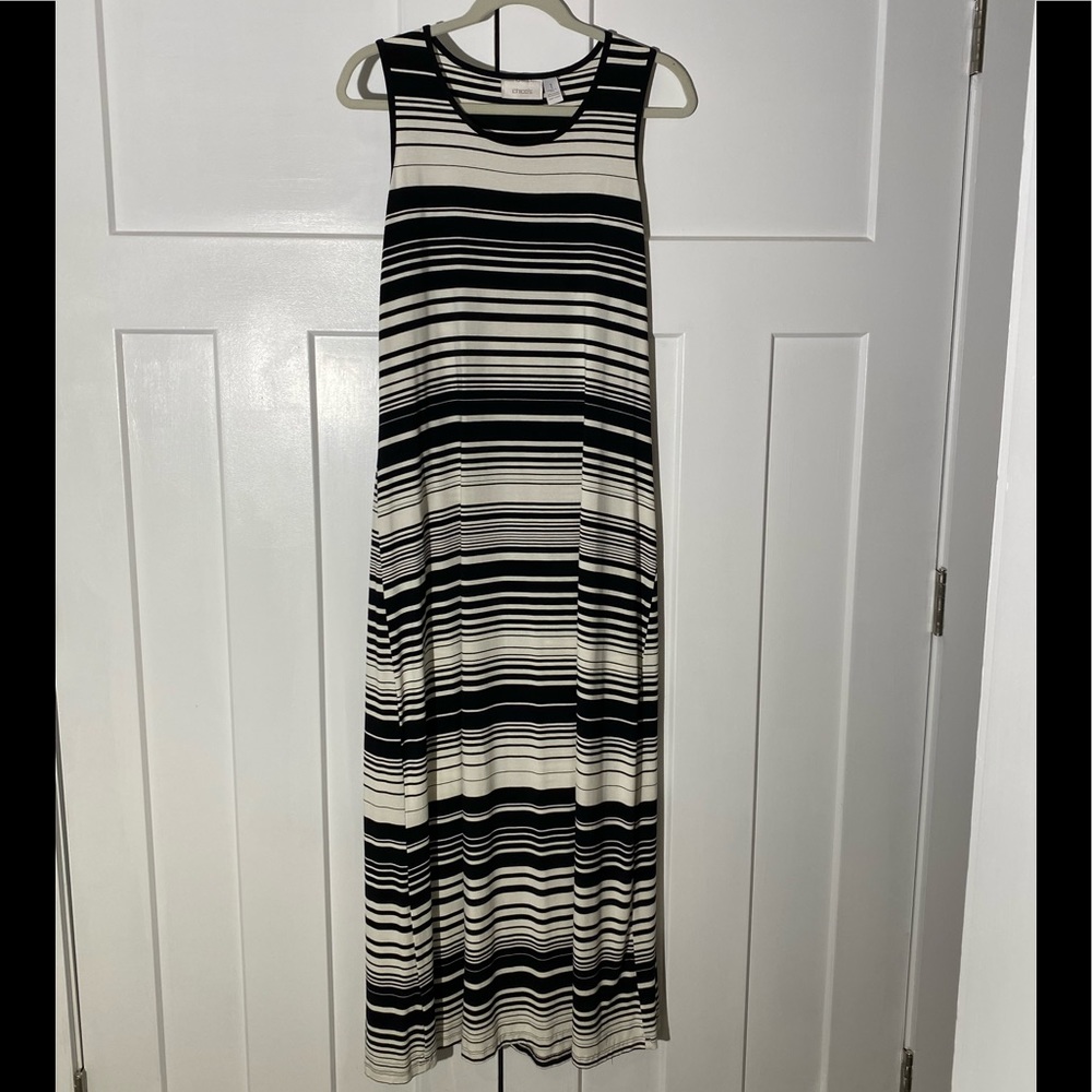 Chico’s black & white maxi dress